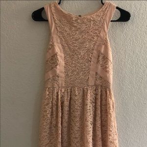 Peach lace dress